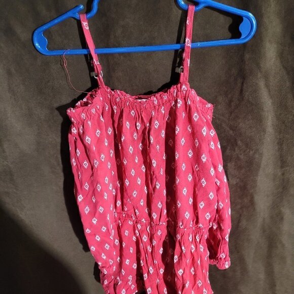 Children's Place Red shorts romper with straps and off the shoulder size 4 xs - Picture 3 of 10